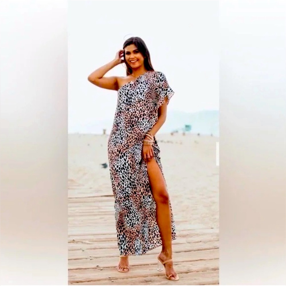 Buddylove Grace maxi dress size small leopard print NWT